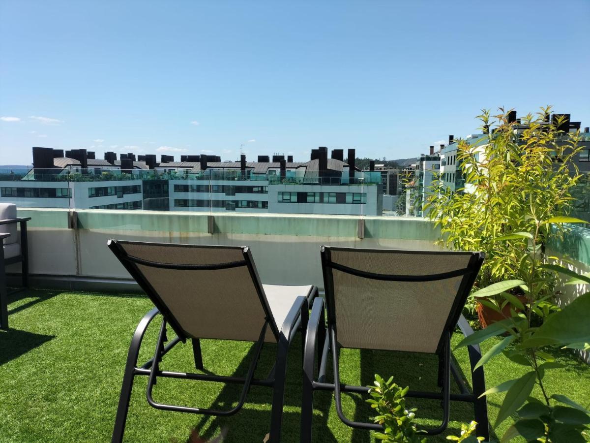 산티아고데콤포스텔라 Preciosa Habitacion Doble En Atico Con Terraza II 아파트 외부 사진